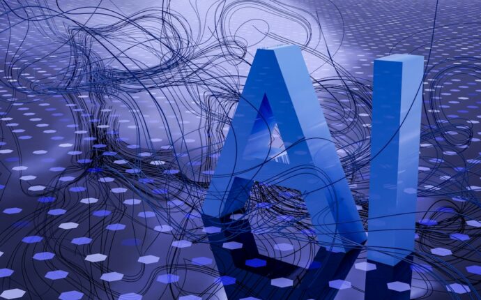 Représentation graphique d'un réseau de neurones artificiels lumineux illustrant l'intelligence artificielle et l'apprentissage profond